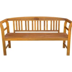 vidaXL Banco de jardín madera maciza de acacia 157 cm Discount