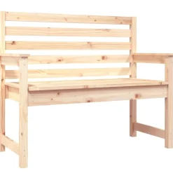 vidaXL Banco de jardín madera maciza de pino 109x48x91,5 cm Pino natural Outlet