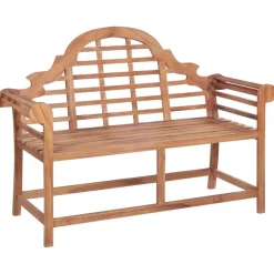 vidaXL Banco de jardín madera maciza de teca 127x58,5x92,5 cm Discount