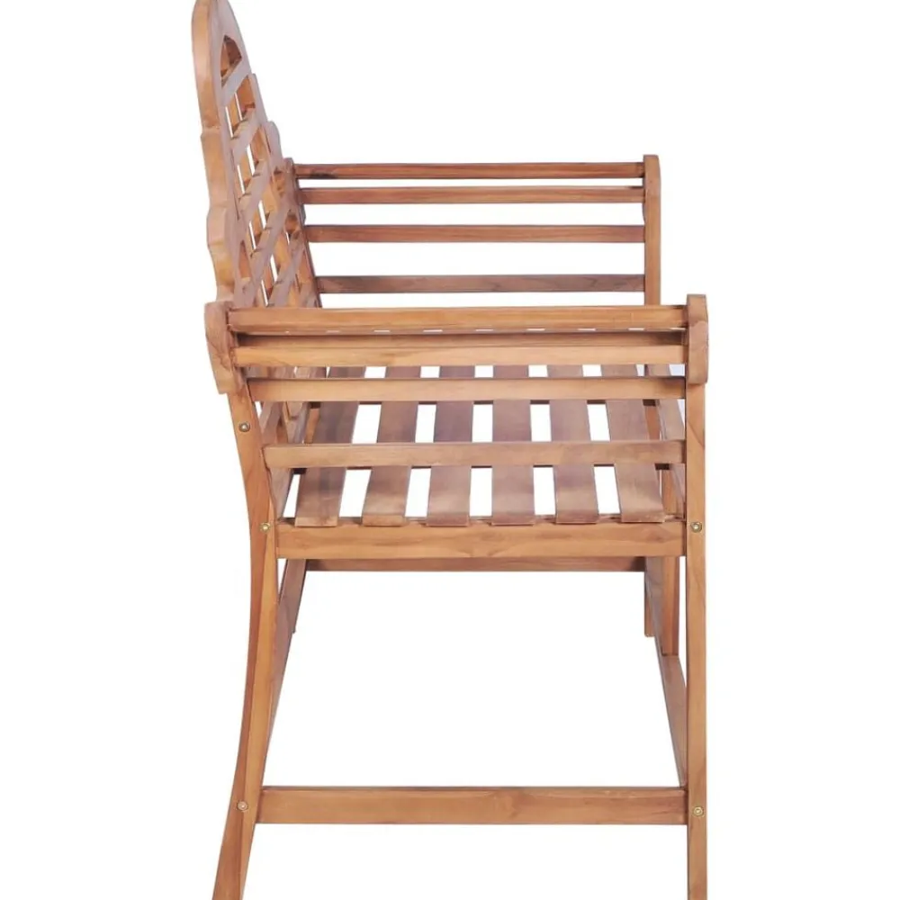 vidaXL Banco de jardín madera maciza de teca 127x58,5x92,5 cm Discount