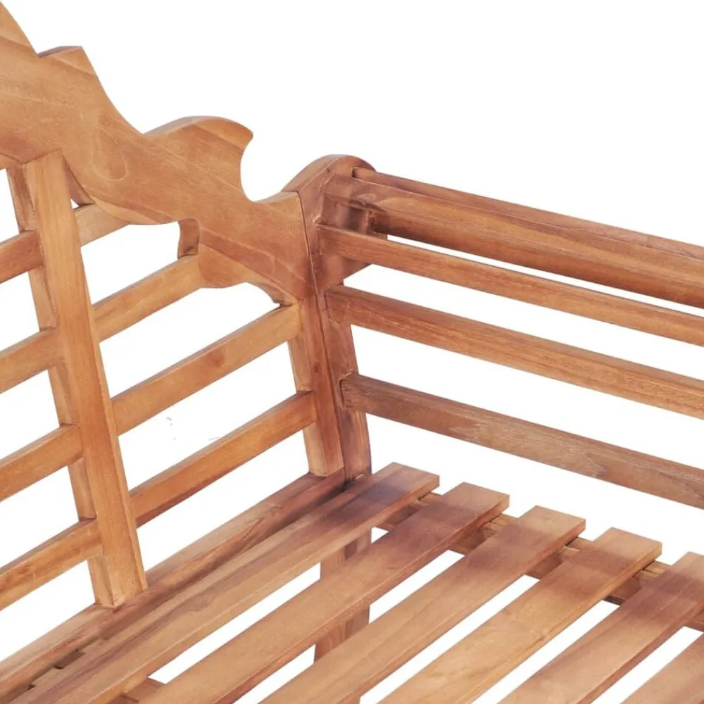 vidaXL Banco de jardín madera maciza de teca 127x58,5x92,5 cm Discount