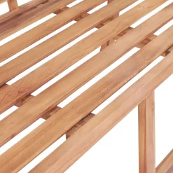 vidaXL Banco de jardín madera maciza de teca 127x58,5x92,5 cm Discount