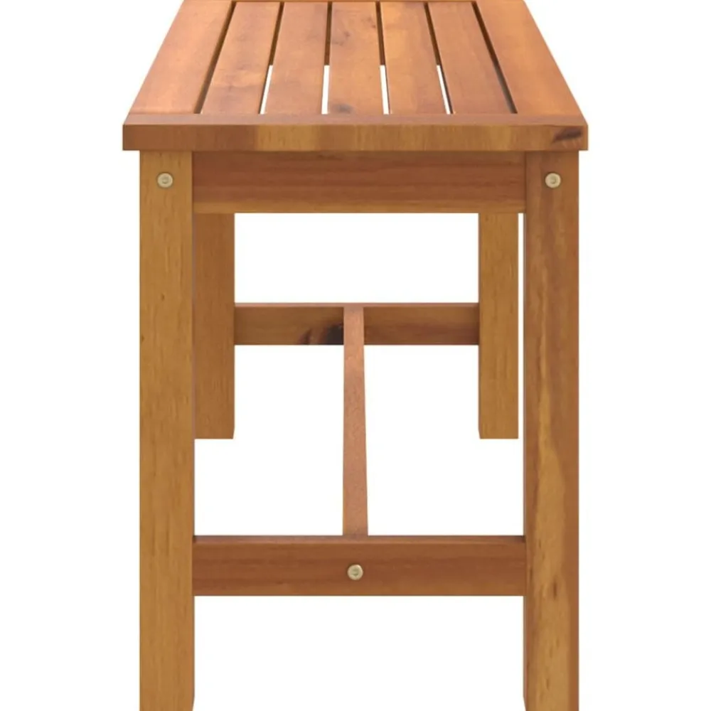 vidaXL Banco de jardín madera maciza de acacia 80x35x45 cm New