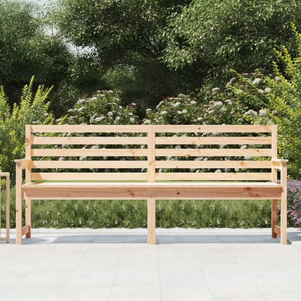 vidaXL Muebles De Jardín-Banco de jardín madera maciza de pino 203,5x48x91,5 cm