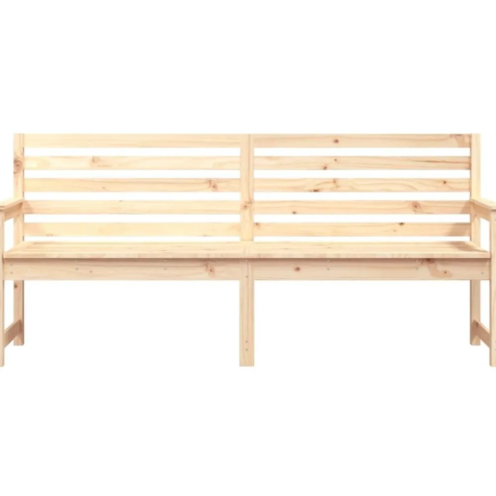 vidaXL Muebles De Jardín-Banco de jardín madera maciza de pino 203,5x48x91,5 cm