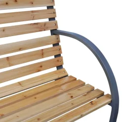 vidaXL Banco de jardín madera maciza abeto 112 cm Marrón Outlet