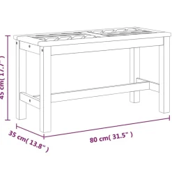 vidaXL Banco de jardín madera maciza de acacia 80 cm Online