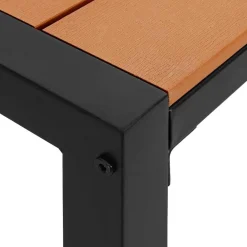 vidaXL Banco de jardín Marrón 100 x 28 x 45cm Acero Marrón New