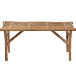 vidaXL Banco de jardín plegable con cojín bambú 118 cm Gris Best