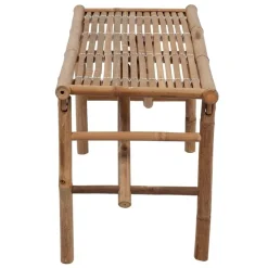 vidaXL Banco de jardín plegable con cojín bambú 118 cm Gris Best
