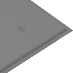 vidaXL Banco de jardín plegable con cojín bambú 118 cm Gris Best