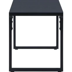vidaXL Banco de jardín tablero PS negro 120,5 cm Best