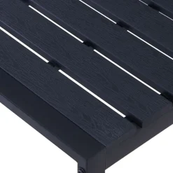 vidaXL Banco de jardín tablero PS negro 120,5 cm Best