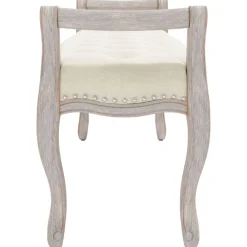 vidaXL Banco de lino 110x45x60 cm Beige Hot