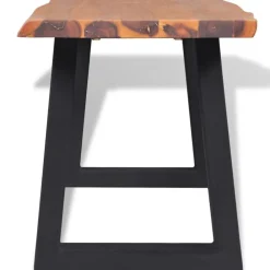 vidaXL Bancos-Banco de madera de acacia maciza 145 cm