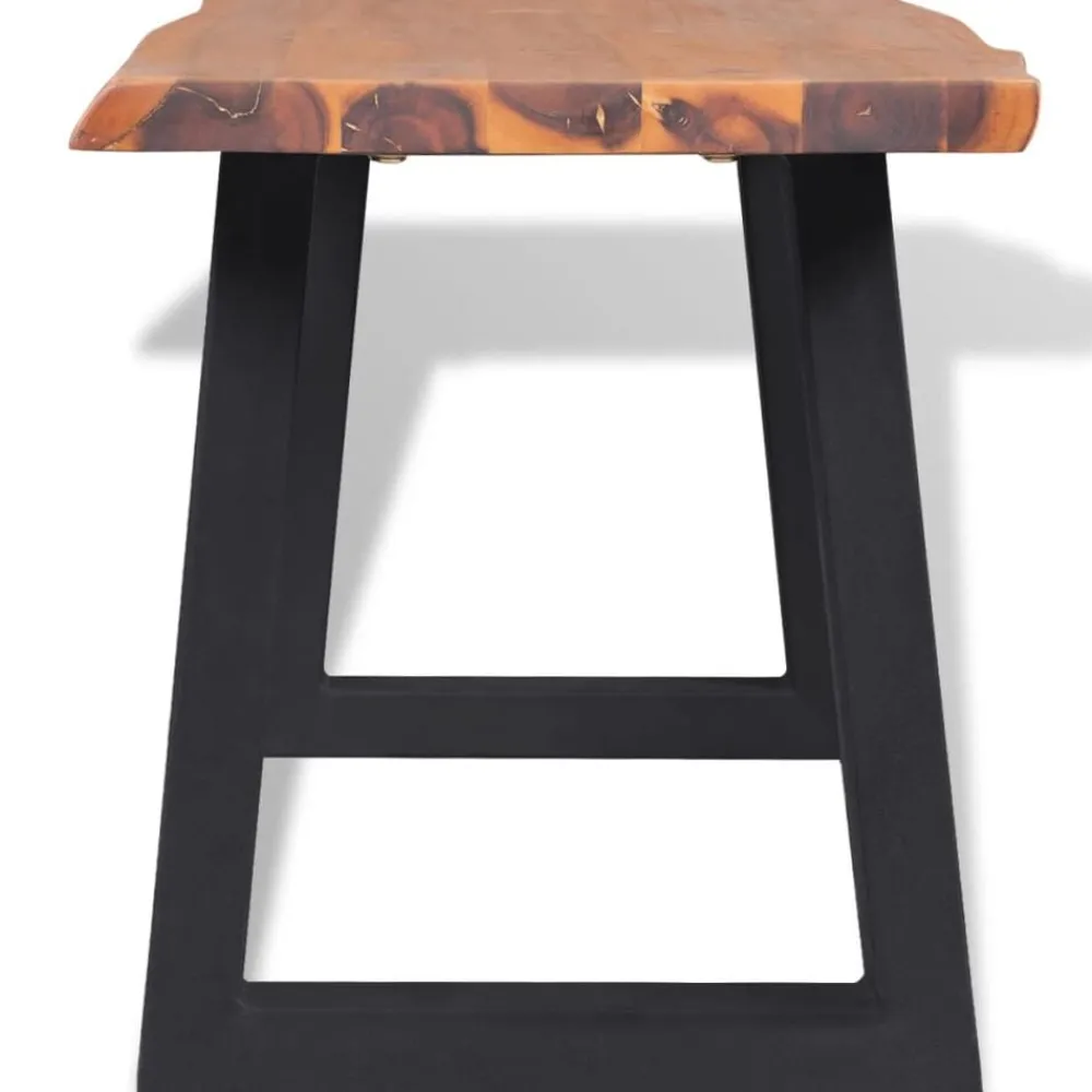 vidaXL Bancos-Banco de madera de acacia maciza 145 cm