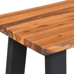 vidaXL Bancos-Banco de madera de acacia maciza 145 cm