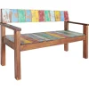 vidaXL Bancos-Banco de madera maciza reciclada 115 cm
