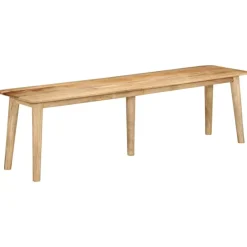 vidaXL Bancos-Banco de madera maciza de mango 160x40x45 cm
