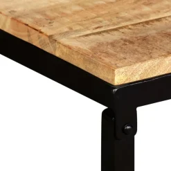 vidaXL Banco de madera maciza de mango 110x35x45 cm Marr&oacute;n Online
