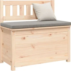 vidaXL Banco de madera maciza de pino 80x41x77 cm Natural Best