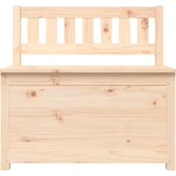 vidaXL Banco de madera maciza de pino 80x41x77 cm Natural Best