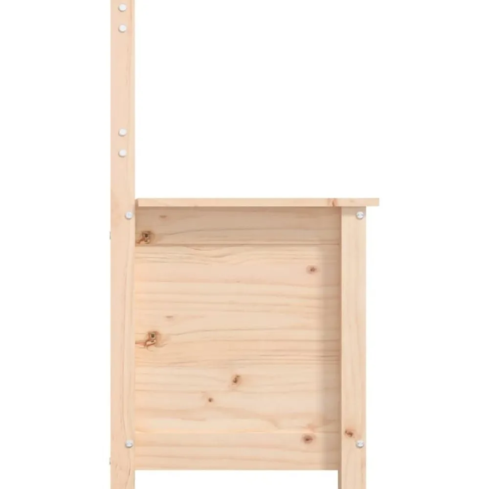 vidaXL Banco de madera maciza de pino 80x41x77 cm Natural Best