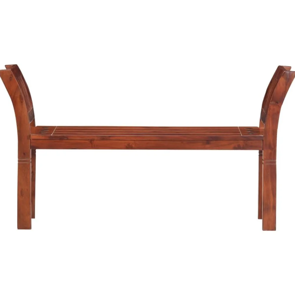 vidaXL Banco de madera maciza de acacia 111 cm Best