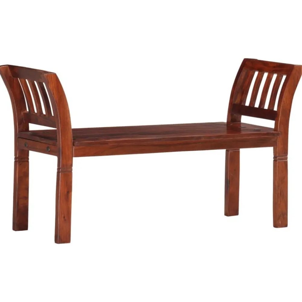 vidaXL Banco de madera maciza de acacia 111 cm Best