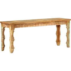 vidaXL Bancos-Banco de madera maciza reciclada 110x35x45 cm