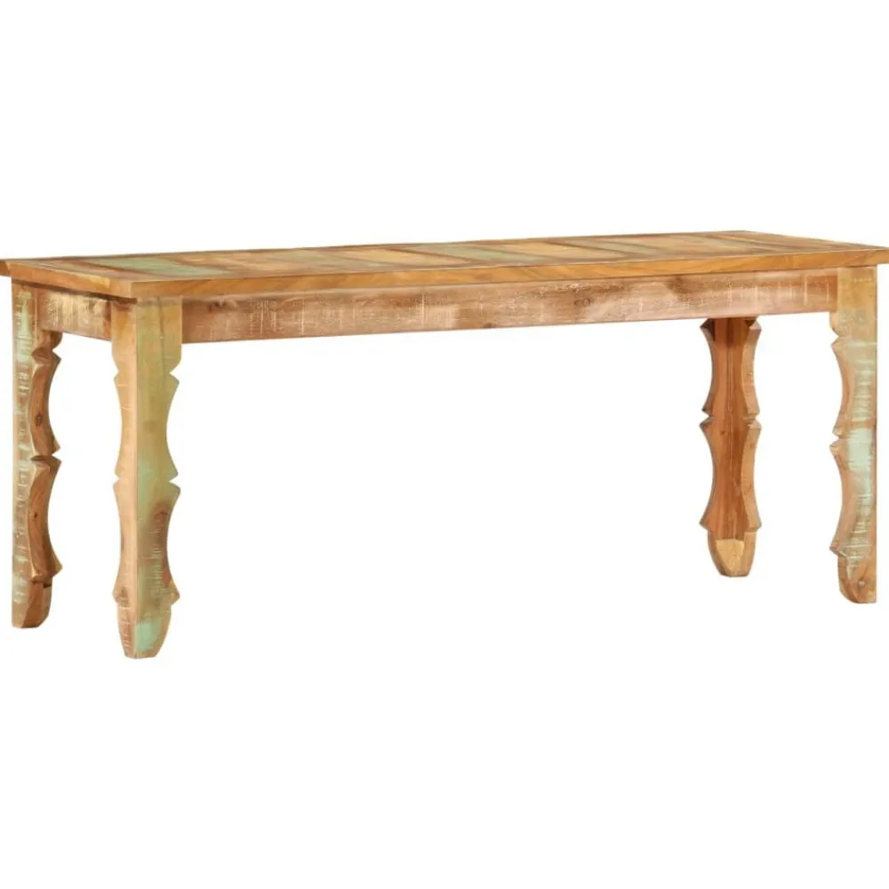 vidaXL Bancos-Banco de madera maciza reciclada 110x35x45 cm