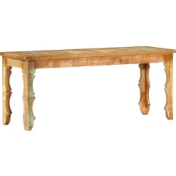 vidaXL Bancos-Banco de madera maciza reciclada 110x35x45 cm