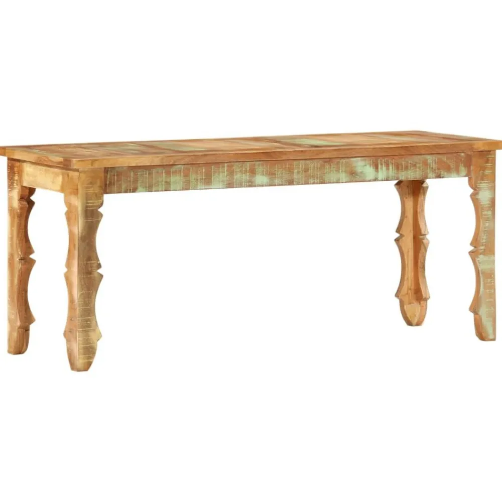 vidaXL Bancos-Banco de madera maciza reciclada 110x35x45 cm