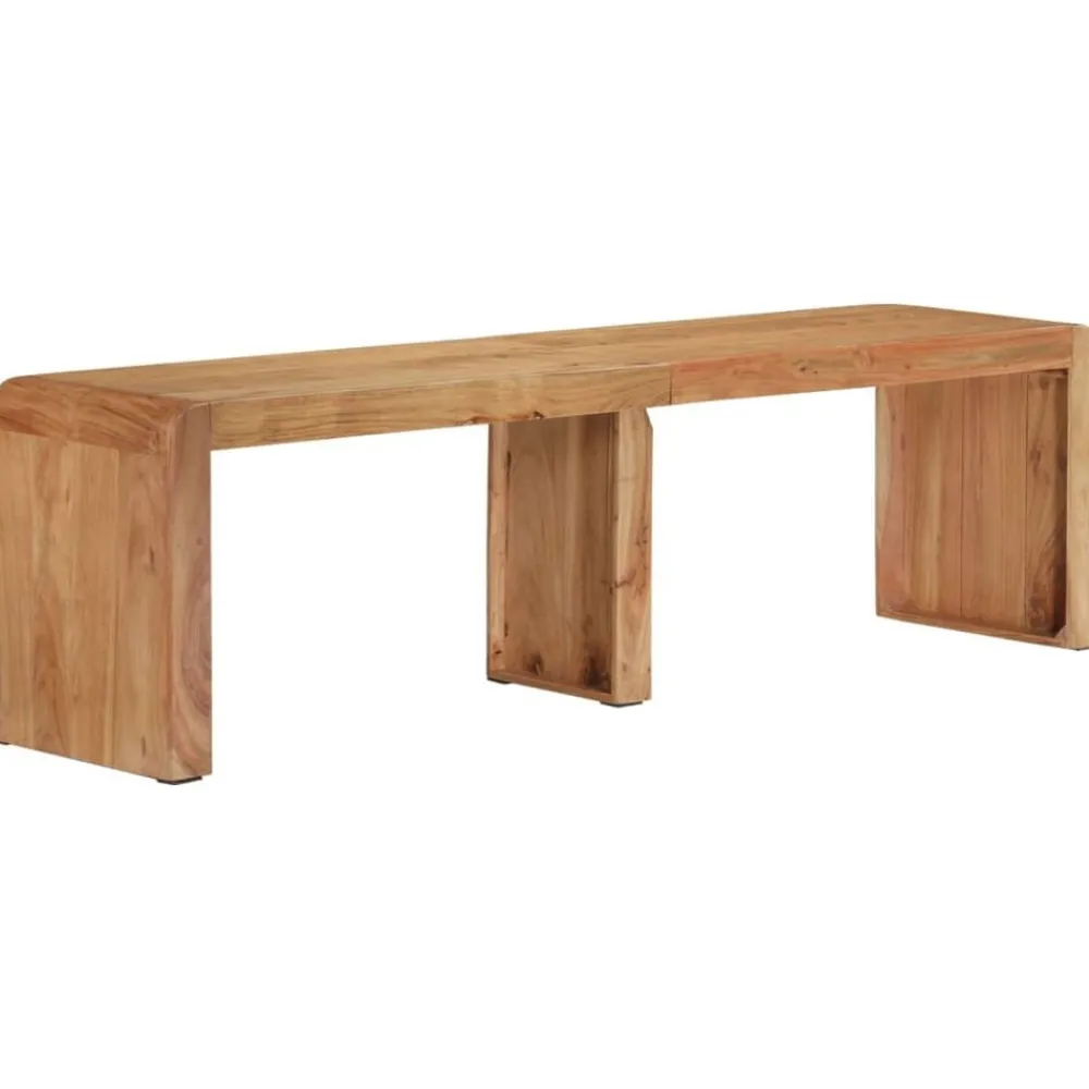 vidaXL Bancos-Banco de madera maciza de acacia 160x38x45 cm
