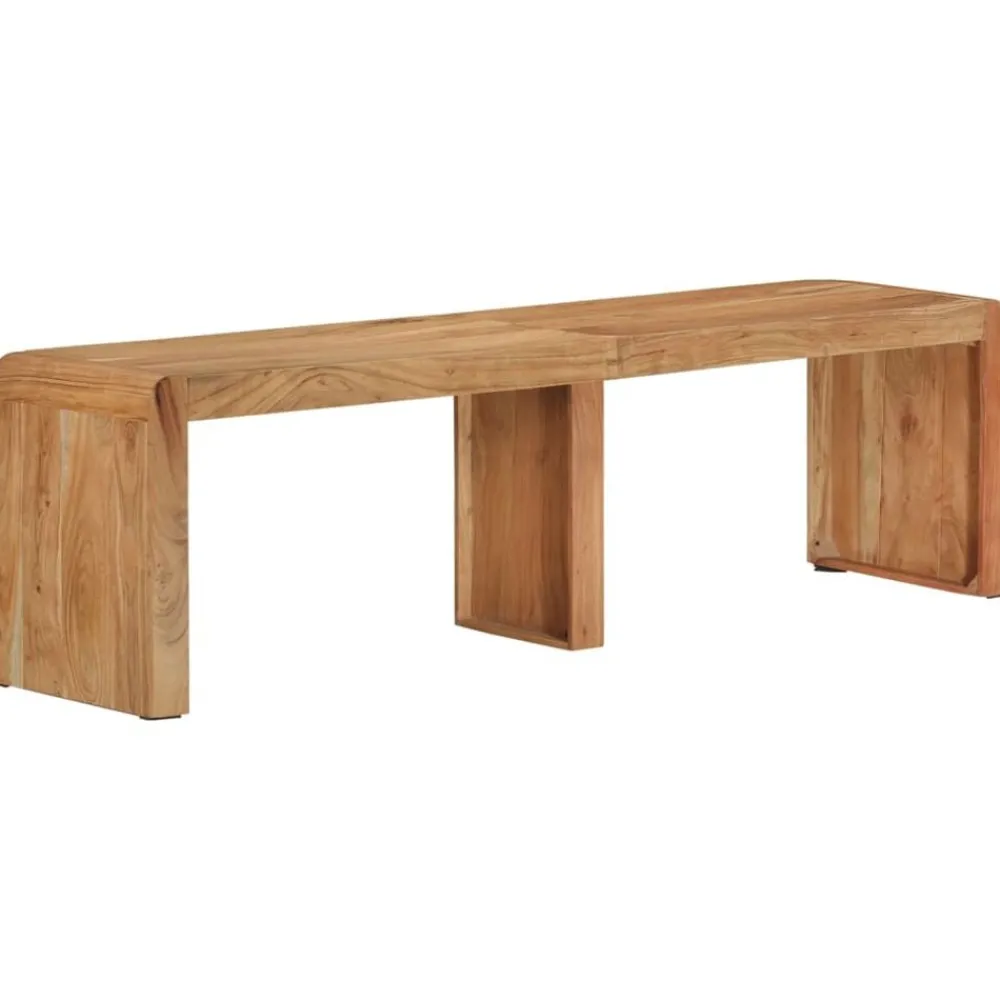 vidaXL Bancos-Banco de madera maciza de acacia 160x38x45 cm