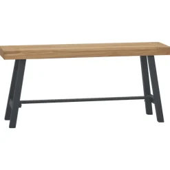 vidaXL Bancos-Banco de madera maciza de teca 110 cm