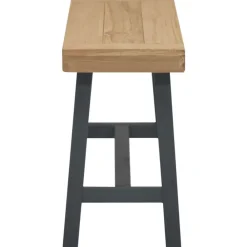 vidaXL Bancos-Banco de madera maciza de teca 110 cm