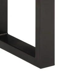 vidaXL Banco de madera maciza de acacia y acero 160 cm Marr&oacute;n y negro