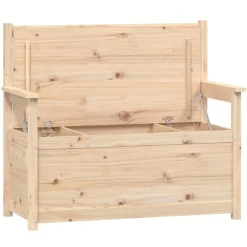 vidaXL Banco de madera maciza de pino 112,5x51,5x96,5 cm Natural Best
