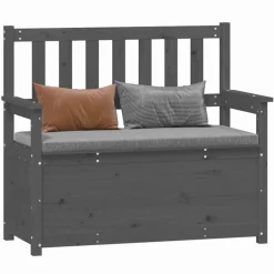 vidaXL Bancos-Banco de madera maciza de pino 112,5x51,5x96,5 cm