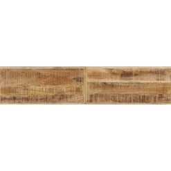 vidaXL Bancos-Banco de madera maciza de mango rugosa y acero 160 cm