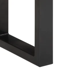 vidaXL Bancos-Banco de madera maciza de mango rugosa y acero 160 cm