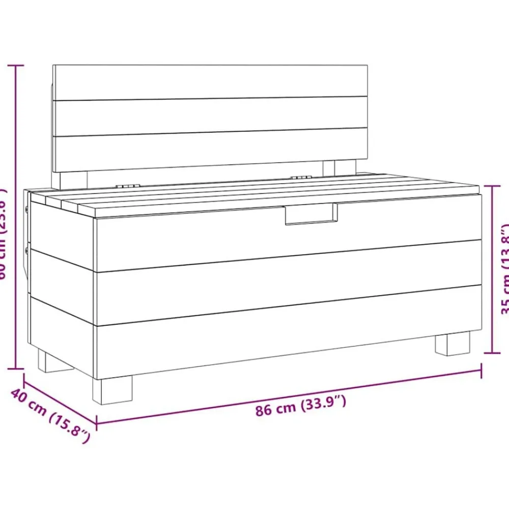 vidaXL Banco de madera maciza de caoba 86x40x60 cm Online