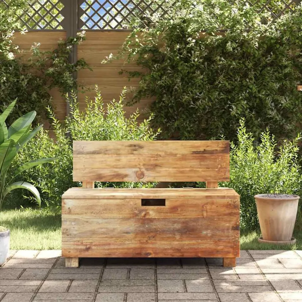 vidaXL Banco de madera maciza de caoba 86x40x60 cm Online