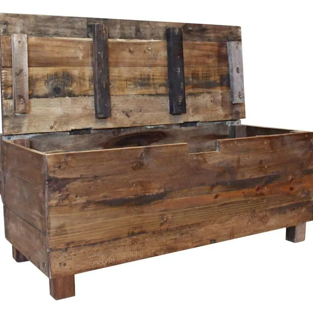 vidaXL Banco de madera maciza de caoba 86x40x60 cm Online