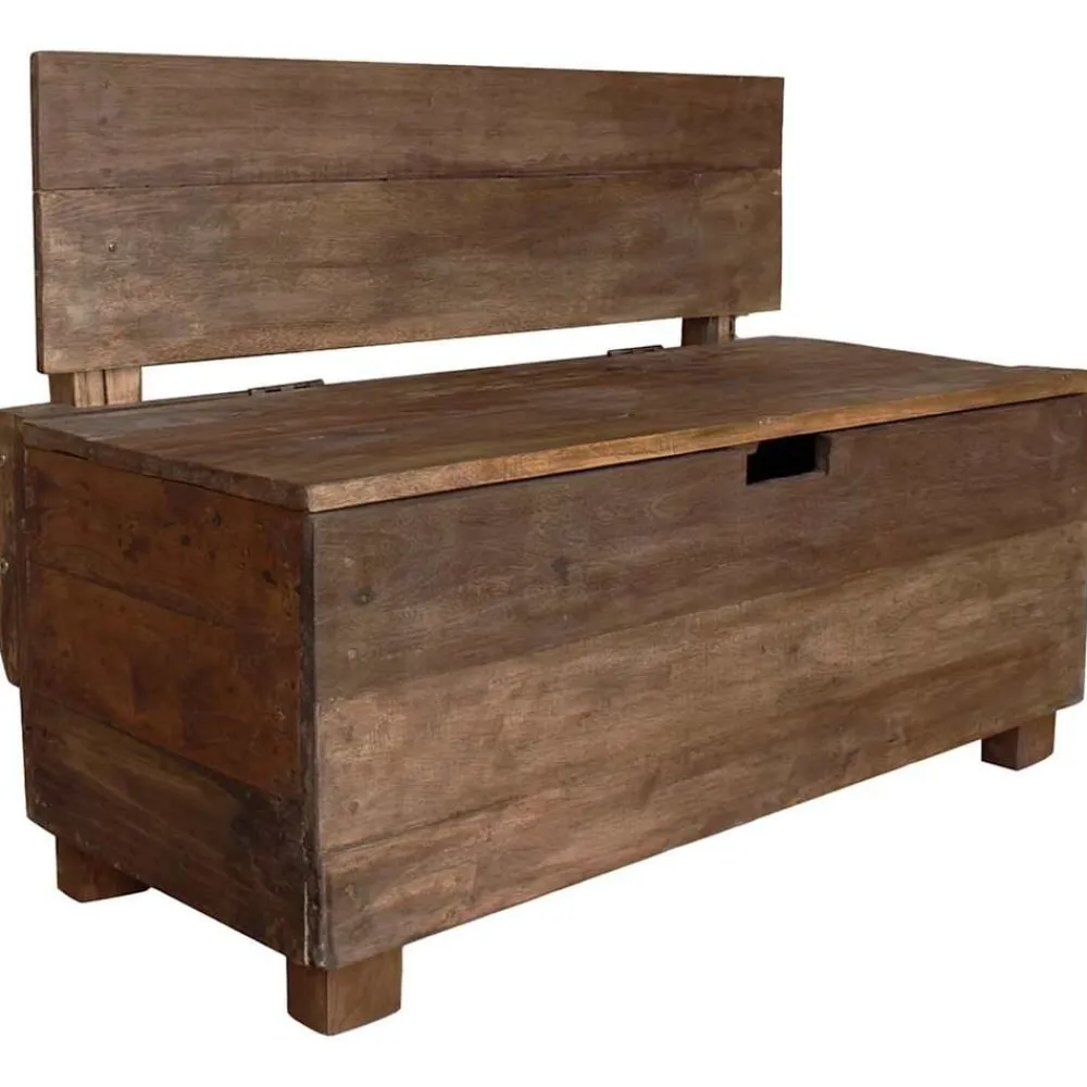 vidaXL Banco de madera maciza de caoba 86x40x60 cm Online