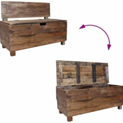 vidaXL Banco de madera maciza de caoba 86x40x60 cm Online
