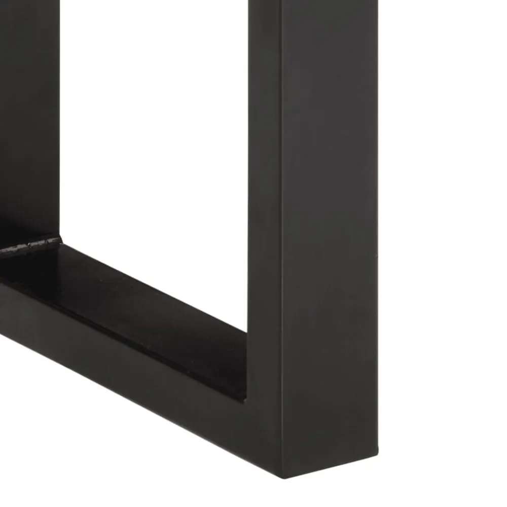 vidaXL Bancos-Banco de madera maciza reciclada y acero 160 cm