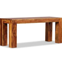 vidaXL Banco de madera maciza de acacia 110x35x45 cm Online