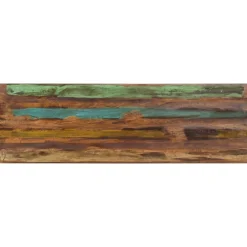 vidaXL Banco de madera maciza reciclada y acero 110 cm Marrón Hot